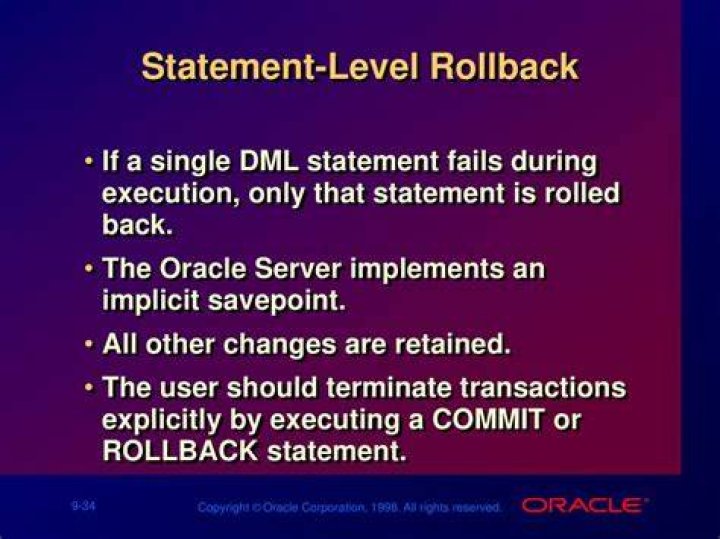Can dml statements rolled back?