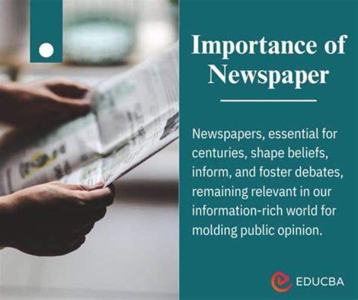 For importance of newspaper?