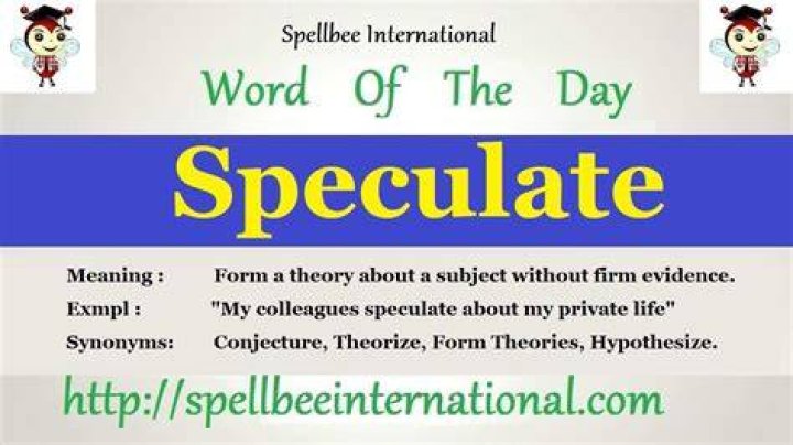 How can i use the word speculated in a sentence?
