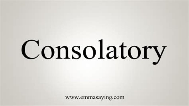 How to spell consolatory?