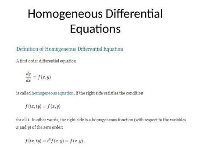 Is this differential equation homogeneous?