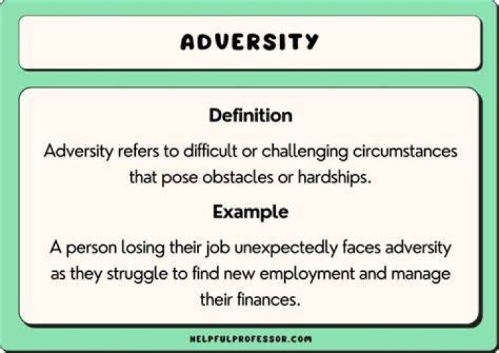 On the face of adversity meaning?