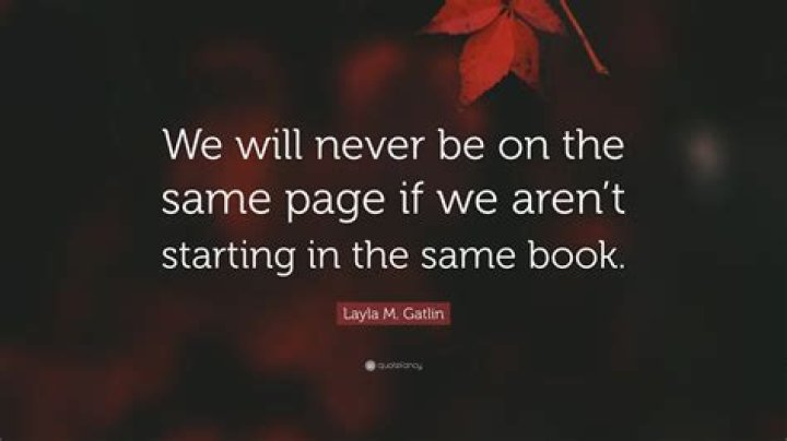 Were not on same page?