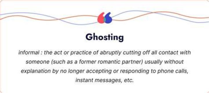 What does ghosted mean?