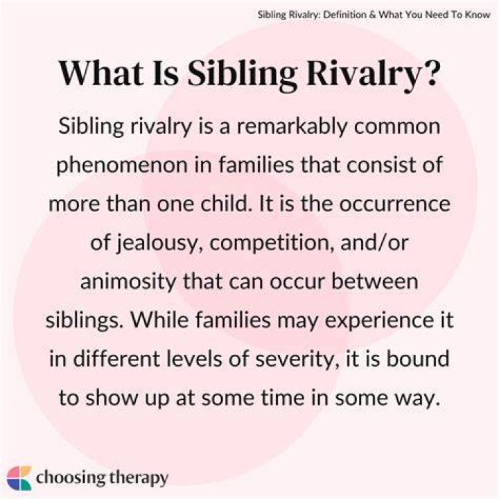 What is sibling rivalry disorder?