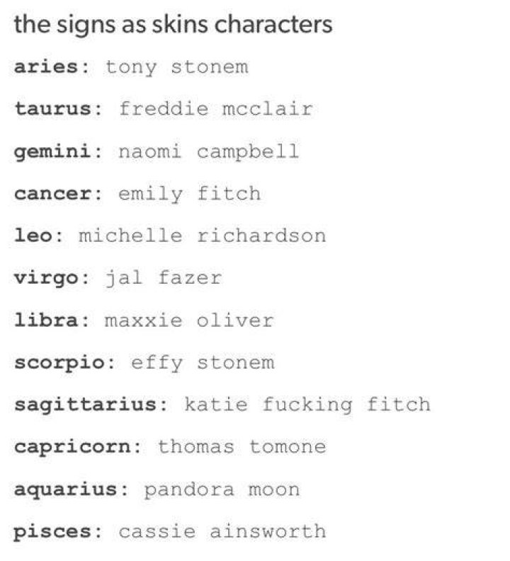 What zodiac sign is effy stonem?