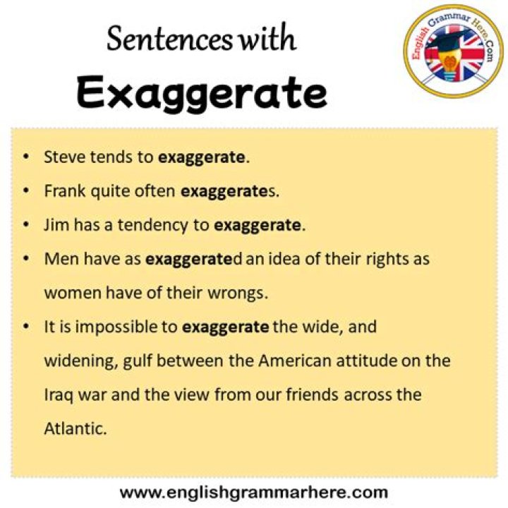 Whats a sentence for exaggerate?