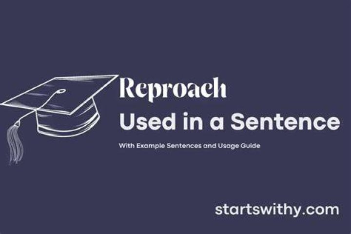 Whats a sentence for reproach?