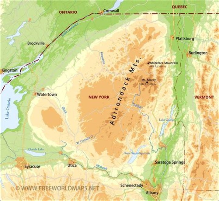 Where are the adirondack mountains?
