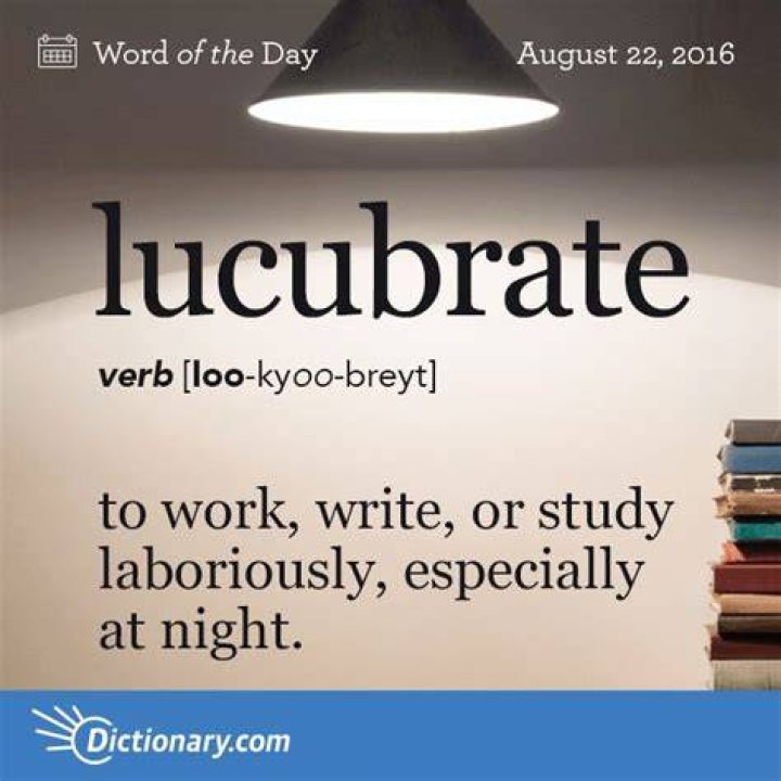 Where does the word lucubrate come from?
