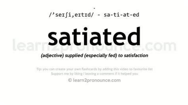 Why does satiate mean?