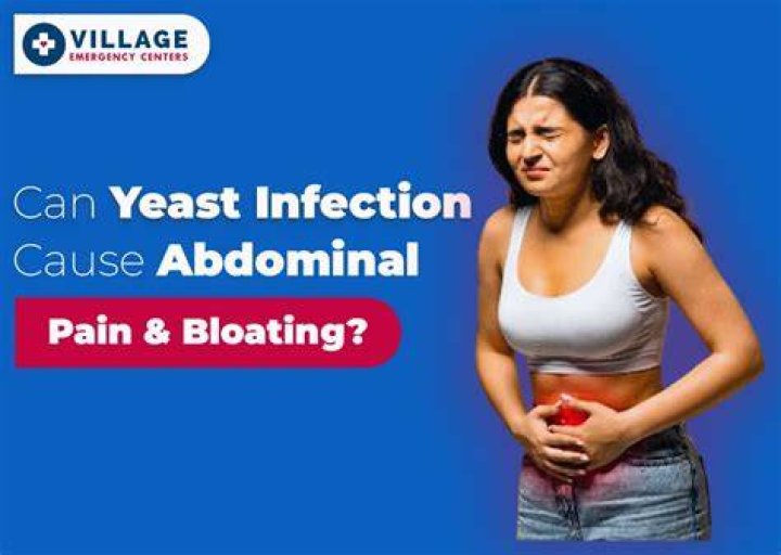 Would yeast infection cause abdominal pain?